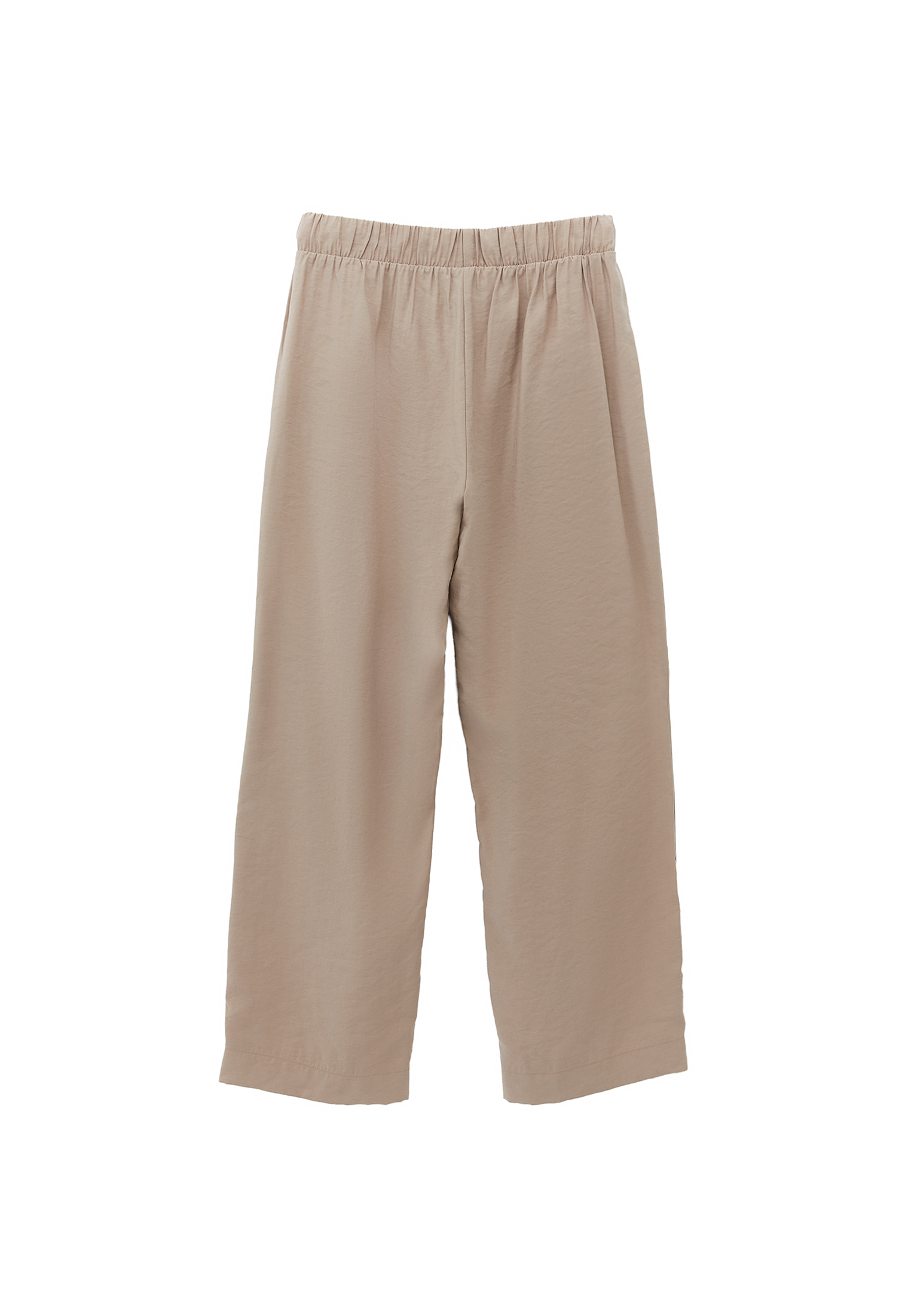 Bej Modal Straight-Fit Pantolon