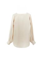 Bayan Krem Modal Balon Kollu Gömlek