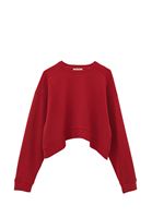 Bayan Kırmızı Modal Crop Sweatshirt