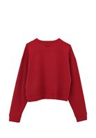 Bayan Kırmızı Modal Crop Sweatshirt
