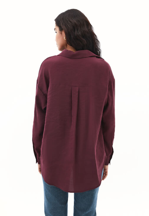 Modal Gömlek ve Bol Paça Denim Kombini