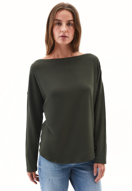 Modal Kazak ve Yüksek Bel Denim Kombini