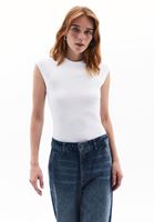Women White Crew Neck Tshirt