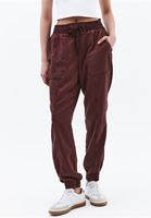 Bayan Kahverengi  Orta Bel Jogger Pantolon ( TENCEL™ )