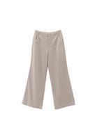 Bayan Bej Orta Bel Wide-Leg Pantolon ( TENCEL™ ) 