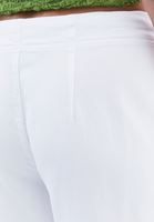 Bayan Beyaz Orta Bel Wide-Leg Pantolon ( TENCEL™ ) 