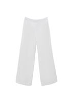 Bayan Beyaz Orta Bel Wide-Leg Pantolon ( TENCEL™ ) 