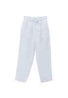 Bayan Beyaz Ultra Yüksek Bel Baggy-Fit Pantolon ( TENCEL™ )