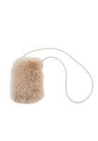 Bayan Krem Askılı Peluş Çanta