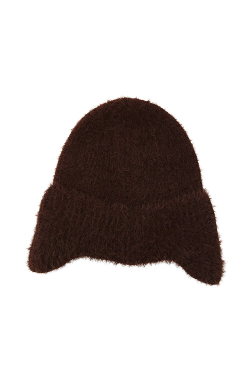 Kahverengi Kulak Korumalı Bere