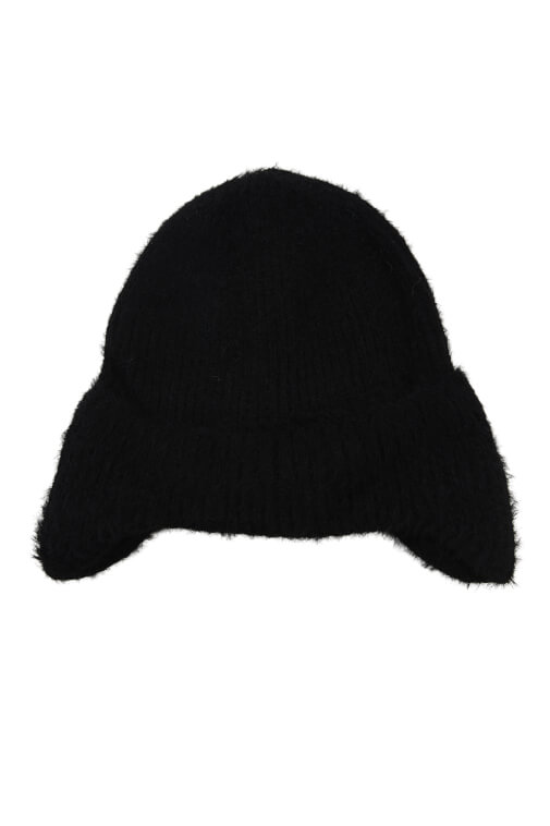 Siyah Kulak Korumalı Bere