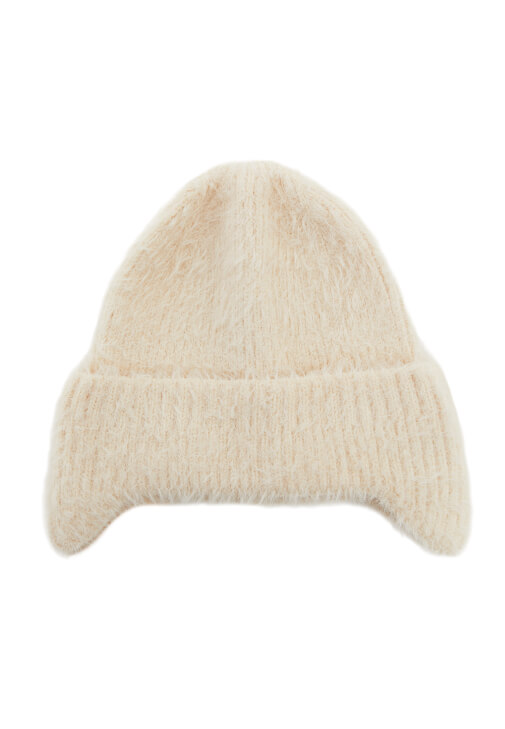 Krem Kulak Korumalı Bere