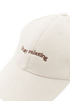 Bayan Krem Sloganlı Cap Şapka