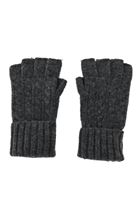 Bayan Gri Kısa Örgü Eldiven