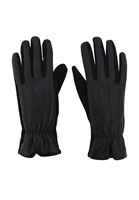 Bayan Siyah Vegan Deri Detaylı Eldiven