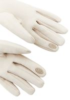 Bayan Krem Vegan Deri Detaylı Eldiven
