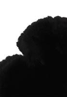 Bayan Siyah Peluş Kürk Yaka