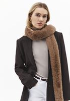 Bayan Kahverengi Vegan Kürk Şal
