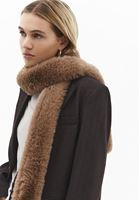 Bayan Kahverengi Vegan Kürk Şal