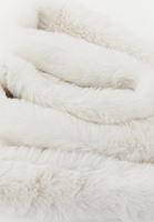 Bayan Krem Vegan Kürk Şal