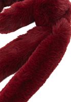 Bayan Bordo Vegan Kürk Şal