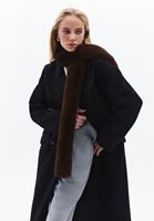 Bayan Kahverengi Vegan Kürk Şal