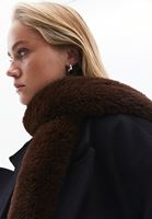 Bayan Kahverengi Vegan Kürk Şal