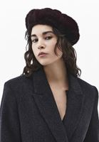 Bayan Bordo Peluş Bere