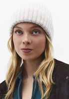 Bayan Krem Sim Detaylı Kalın Bere