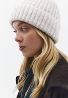 Bayan Krem Sim Detaylı Kalın Bere