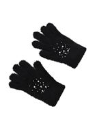 Bayan Siyah Taş Detaylı Eldiven