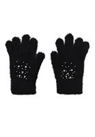 Bayan Siyah Taş Detaylı Eldiven