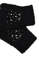 Bayan Siyah Taş Detaylı Eldiven