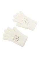 Bayan Krem Taş Detaylı Eldiven