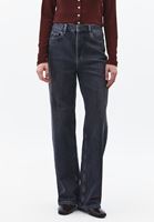 Bayan Gri Straight-Fit Denim Pantolon