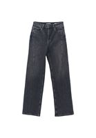 Bayan Gri Straight-Fit Denim Pantolon