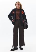 Bayan Siyah Yumuşak Dokulu Oversize Hırka