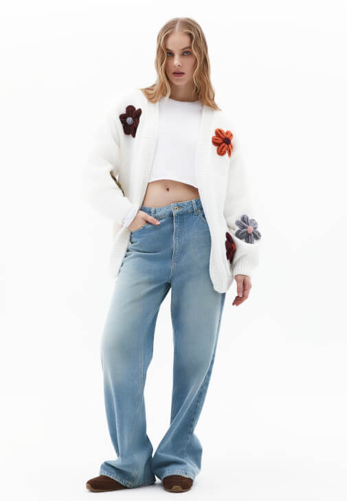 Oversize Hırka ve Pantolon Kombini