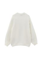 Bayan Krem Yumuşak Dokulu Oversize Hırka