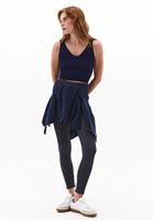 Women Navy Seamless Crop Top
