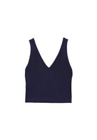 Women Navy Seamless Crop Top