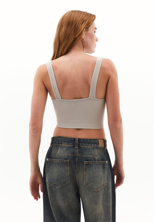 Seamless Crop Atlet ve Barrel-Fit Pantolon Kombini