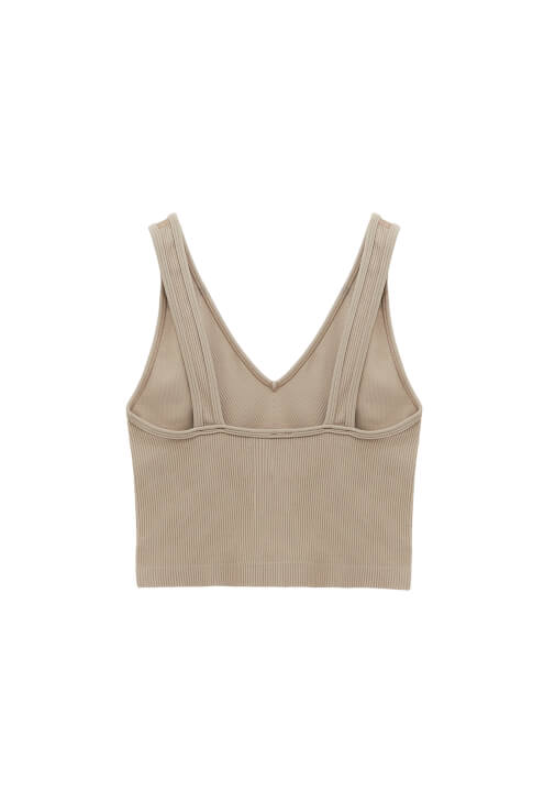 Seamless Crop Atlet ve Barrel-Fit Pantolon Kombini