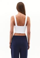 Bayan Beyaz Seamless Crop Top