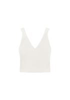 Bayan Beyaz Seamless Crop Top