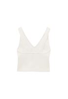 Bayan Beyaz Seamless Crop Top