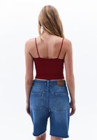 Crop Askılı Atlet ve Bermuda Şort Kombini