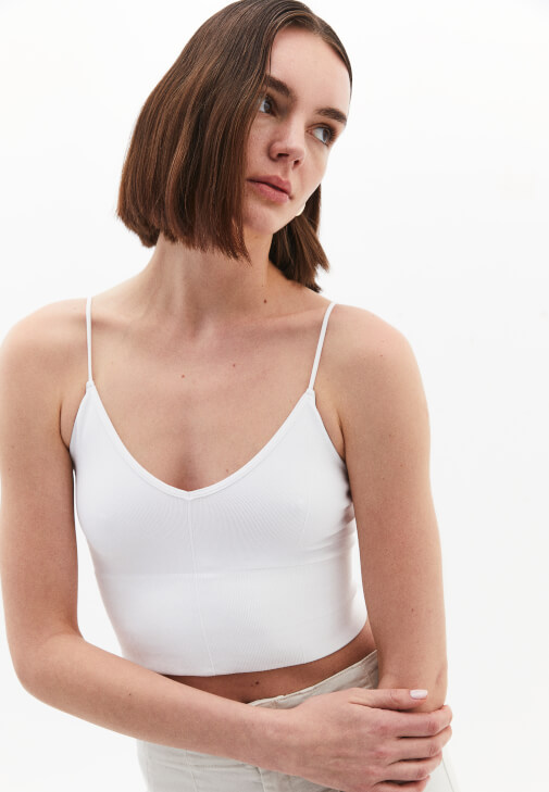 Askılı Atlet ve Tencel Flare Pantolon Kombini