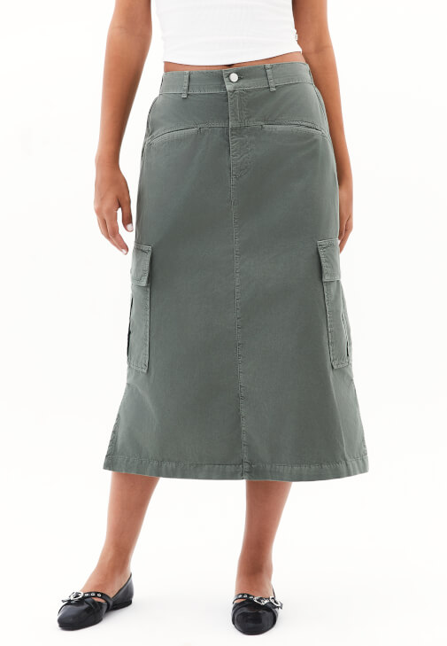 Kargo Cepli Etek ve U Yaka Atlet Kombini