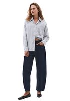 Bayan Çok Renkli Oversize Çizgili Gömlek